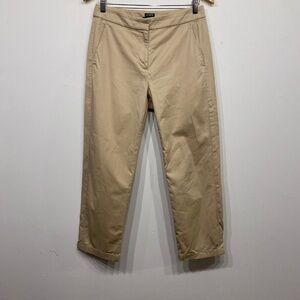 J.Crew Kate Slim Straight Leg Tan Flat Front Office Pants 6P